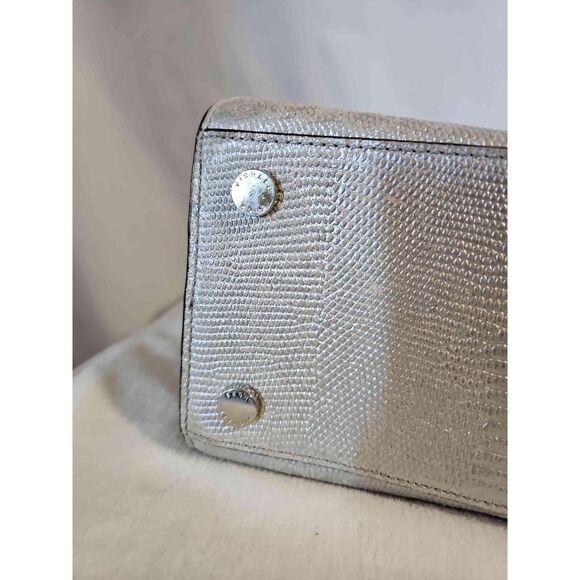 Michael Kors Silver Textured Leather Tote Adjustable Strap Handbag READ - Picture 16 of 16